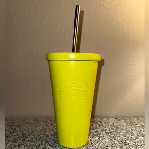 Starbucks lime metal tumbler